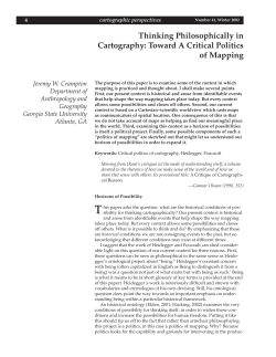 Jeremy W. Crampton - Cartographic Perspectives