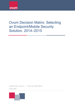 Ovum Decision Matrix: Selecting an Endpoint/Mobile