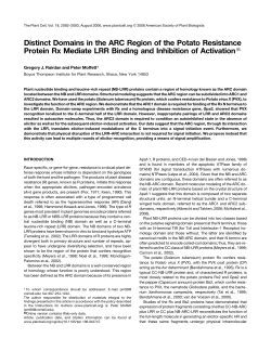 Distinct Domains in the ARC Region of the Potato