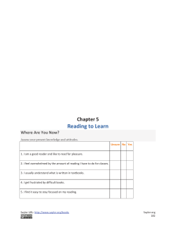 Reading to Learn