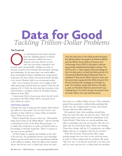 Data for Good - Mathematical Association of America