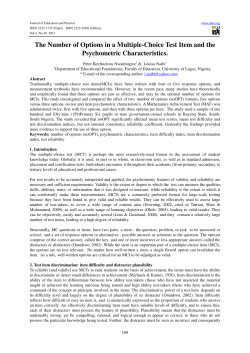 The Number of Options in a Multiple-Choice Test