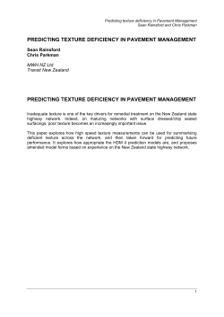 Predicting texture deficiency in pavement management