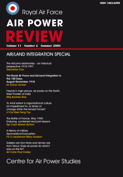REVIEW - Royal Air Force Centre for Air Power Studies