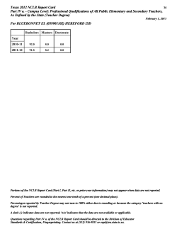 Texas 2012 NCLB Report Card Part IV a.