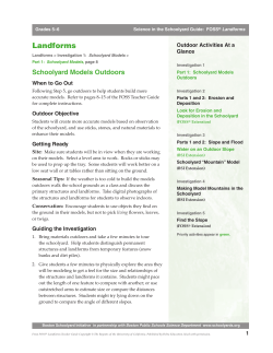 Landforms - Boston Schoolyard Initiative
