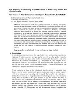 High frequency of monitoring of fertility trends in Kenya using mobile