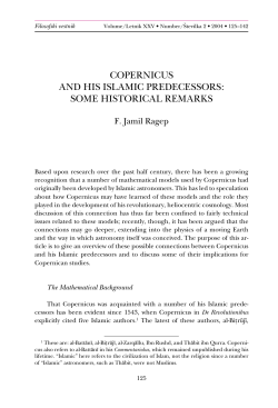 copernicus and his islamic predecessors