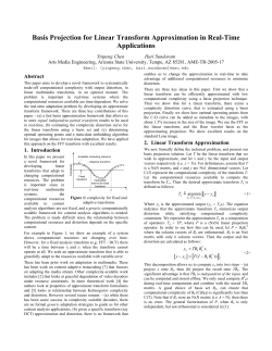 Basis Projection for Linear Transform Approximation in Real
