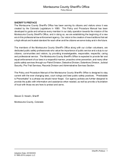 Policy Manual - Montezuma County Sheriff`s Office