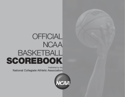 official ncaa basketball scorebook