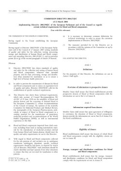 COMMISSION DIRECTIVE 2004/33/EC of 22 March 2004