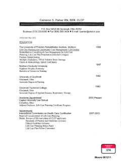 Moore 001211 Cameron S. Parker RN, BSN, CLCP 27A