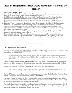 How did Enlightenment Ideas Create Revolutions in America and