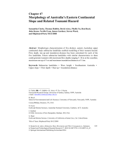 Morphology of Australia`s Eastern Continental Slope and Related