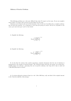 Midterm 3 Practice Problems The following problems are a bit more