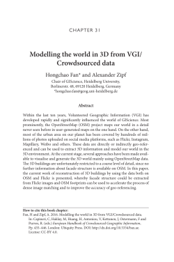 Modelling the world in 3D from VGI/ Crowdsourced