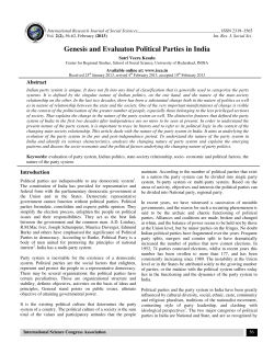 Genesis and Evaluaton Political Parties in India