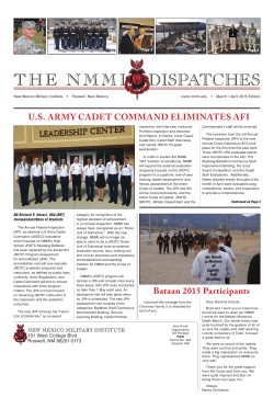 the nmmi dispatches - New Mexico Military Institute