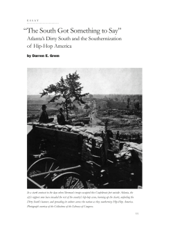 "The South Got Something to Say": Atlanta`s Dirty South and the