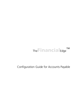 Financial Edge Accounts Payable Configuration Guide