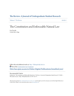 The Constitution and Enforceable Natural Law