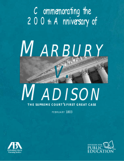 Commemorating the 200th Anniversary of Marbury v. Madison
