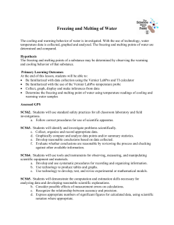 Freezing and Melting of Water