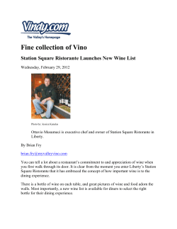 Fine collection of Vino - Station Square Ristorante