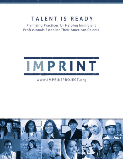 Promising Practices for Helping Immigrant Professionals Establish