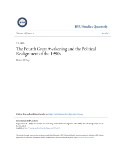The Fourth Great Awakening and the Political Realignment of the