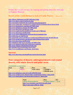 Deserts of the world