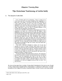 The Colorless Testimony of Little-faith