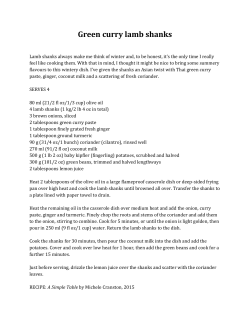 Green curry lamb shanks