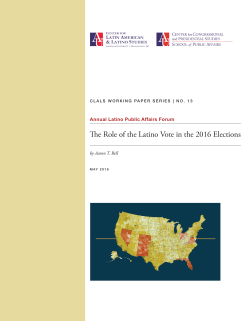 The Role of the Latino Vote in the 2016 Elections