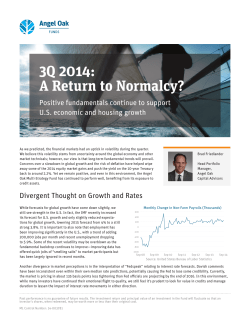 3Q 2014: A Return to Normalcy?