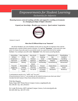 Empowerments for Student Learning