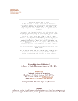 There`s Life Above 20 Kilohertz! A Survey of Musical