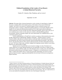 Political Foundations of the Lender of Last Resort: A Global