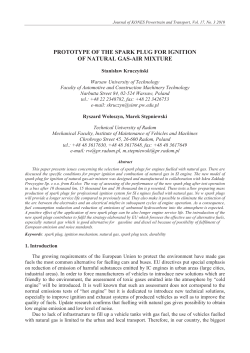 Prototype of the spark pług for ignition of natural gas
