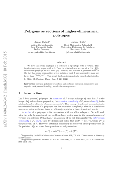 Polygons as sections of higher