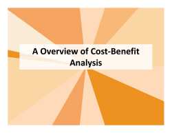 A Overview of Cost-Benefit Analysis - Institute of Cost Accountants of