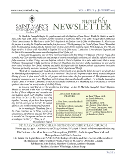 1/15 St Marys News.pages - St. Mary`s Orthodox Church