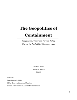 The Geopolitics of Containment - Erasmus University Thesis
