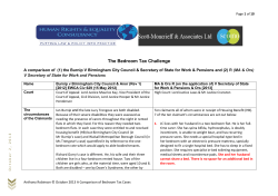The Bedroom Tax Challenge