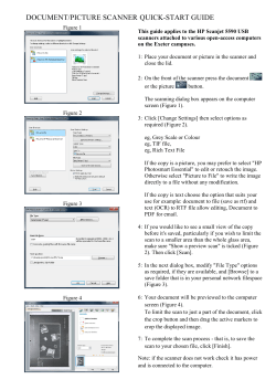 DOCUMENT/PICTURE SCANNER QUICK