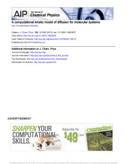 A computational kinetic model of diffusion for molecular systems