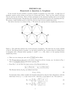 PHYSICS 231 Homework 4, Question 4, Graphene
