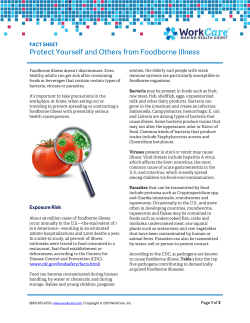 Protect Yourself and Others from Foodborne Illness