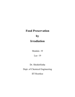 Food Preservation by Irradiation